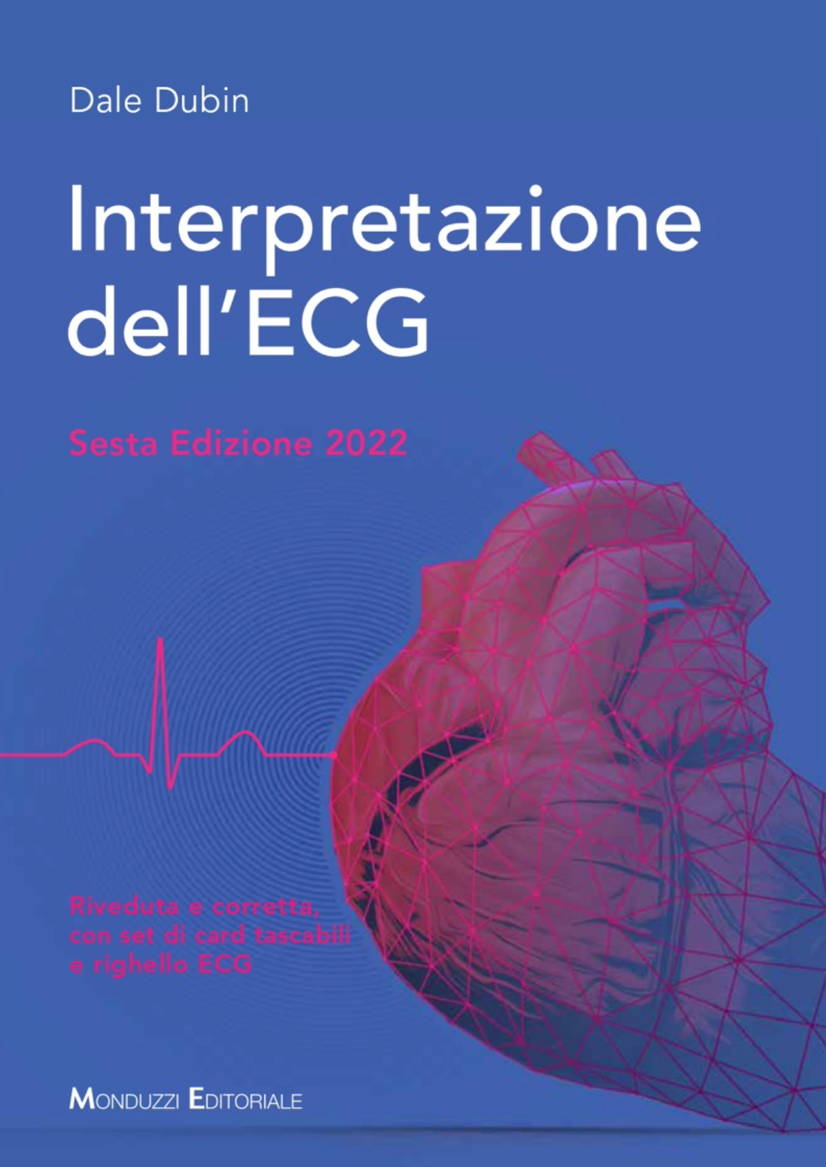 Diagnostica medica Interpretazione dell'ECG. Con righello ECG. Con set di card tascabili