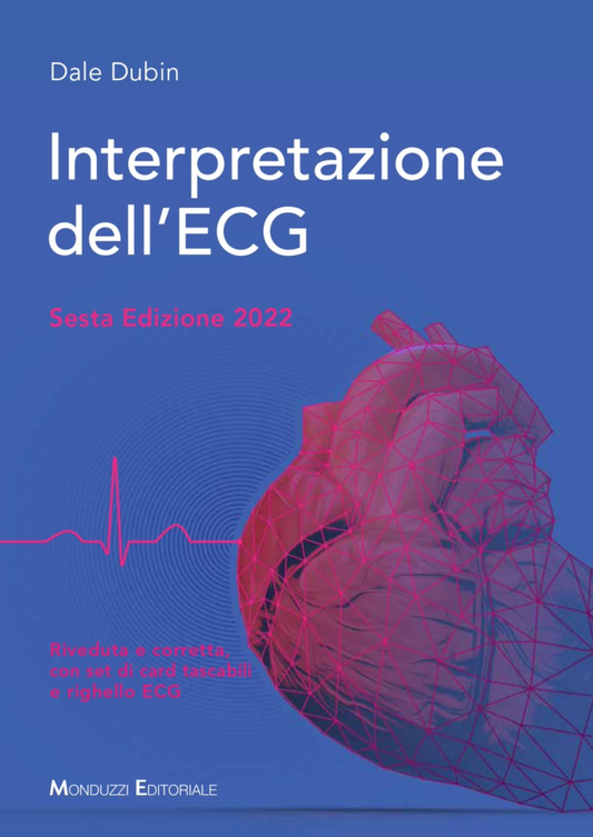 Diagnostica medica Interpretazione dell'ECG. Con righello ECG. Con set di card tascabili